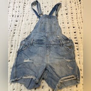 Ripe Denim distressed Overalls size Medium